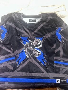 Excision blue/black hockey jersey